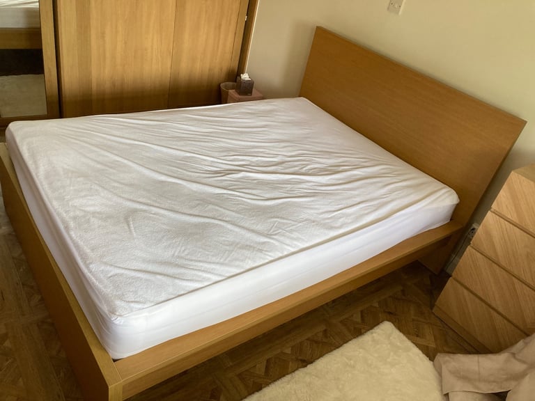 image for IKEA MALM double bed, light oak