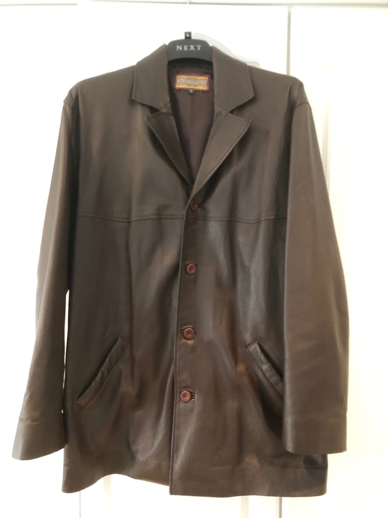 image for Gents brown leather jacket 