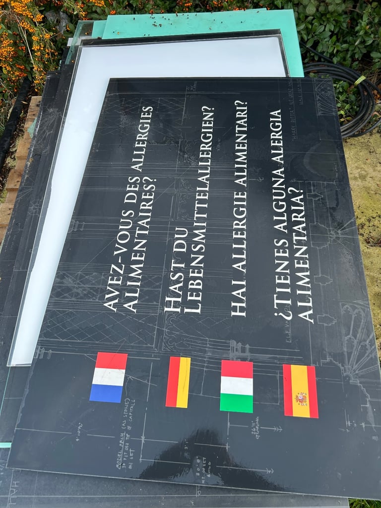 Clear acrylic plastic Perspex plexi glass 5mm thick 1100mm x 700mm and 1300mm x 700mm sheets   