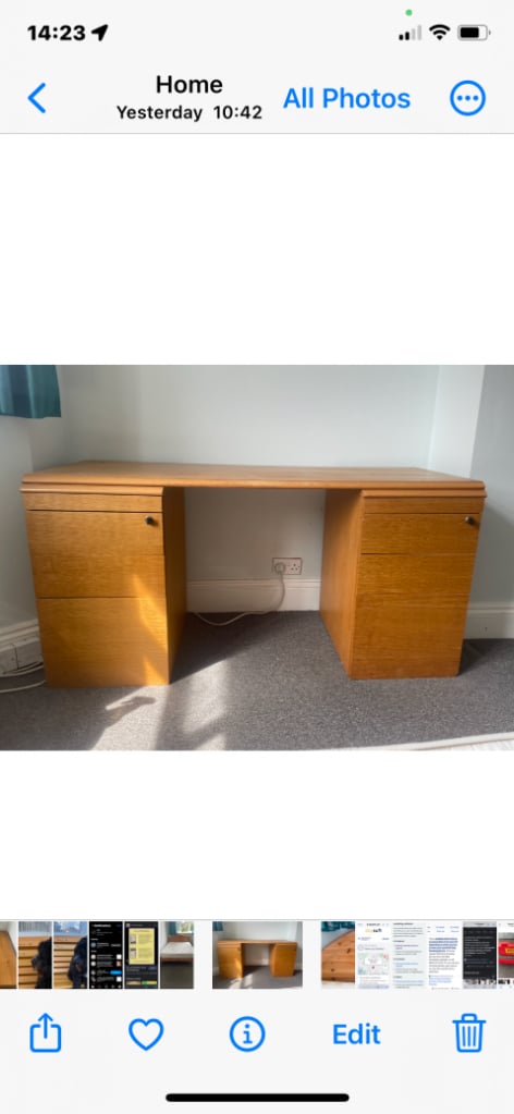 Rectangular office/home heavy duty wooden desk