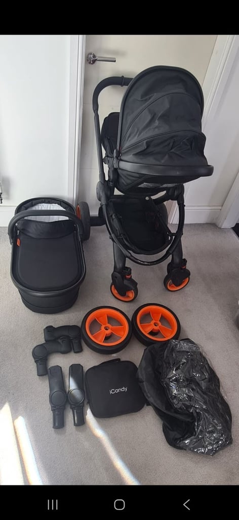 ICandy Peach 5th Anniversary Limited Edition Designer Collection (DC) pram Orange and Black