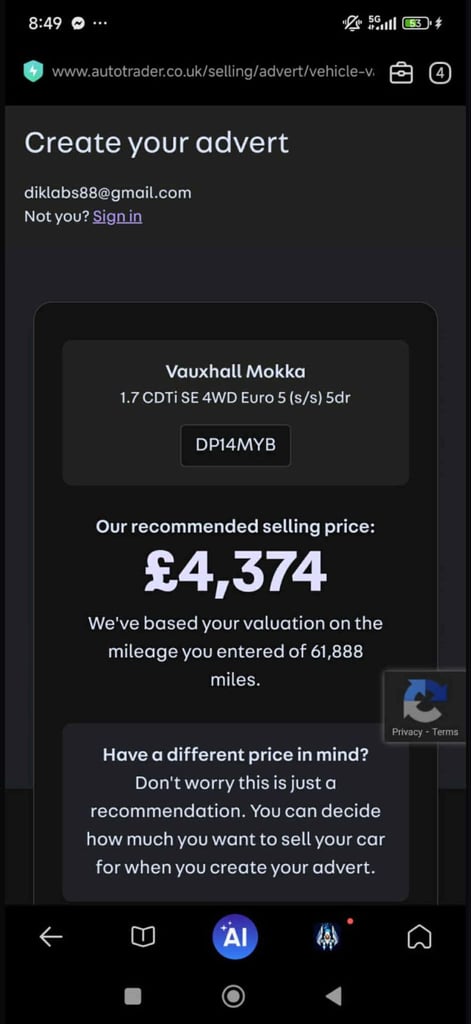 2014 mokka X 4x4 Special equipment swap px 