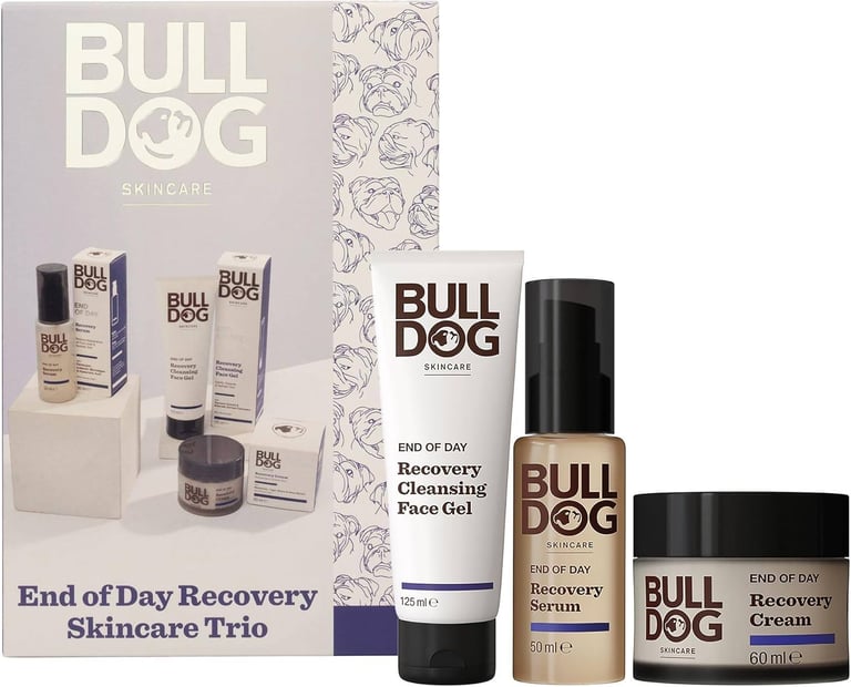 image for Bulldog End of Day Recovery Men's Skincare Trio Gift Set - NEW & SEALED