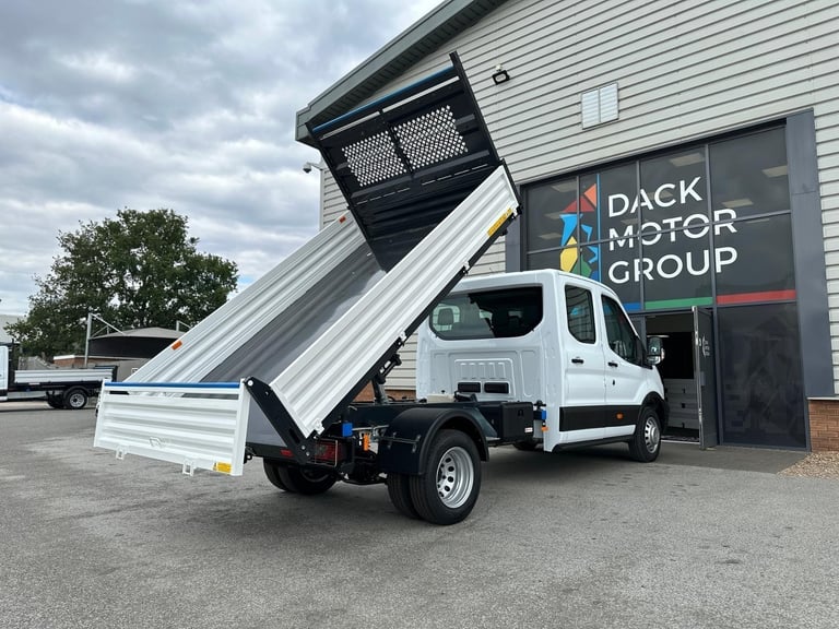 75 Reg, Ford Transit L3 Double Cab Steel Tipper, Tow Bar
