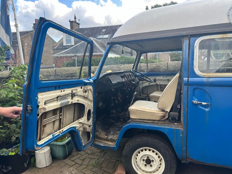1972 VW T2 Camper Project - New Engine, Originals, £5,500
