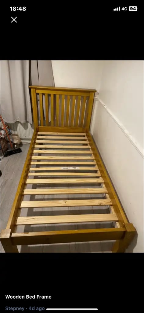 Free local delivery pine single bed frame 
