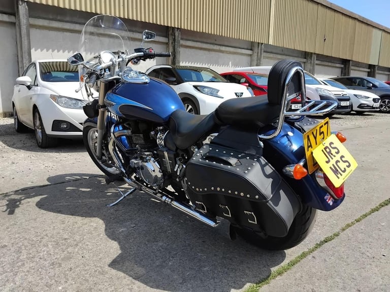 2007 57 TRIUMPH BONNEVILLE AMERICA 865 BLUE CLASSIC CUSTOM CRUISER PANNIERS