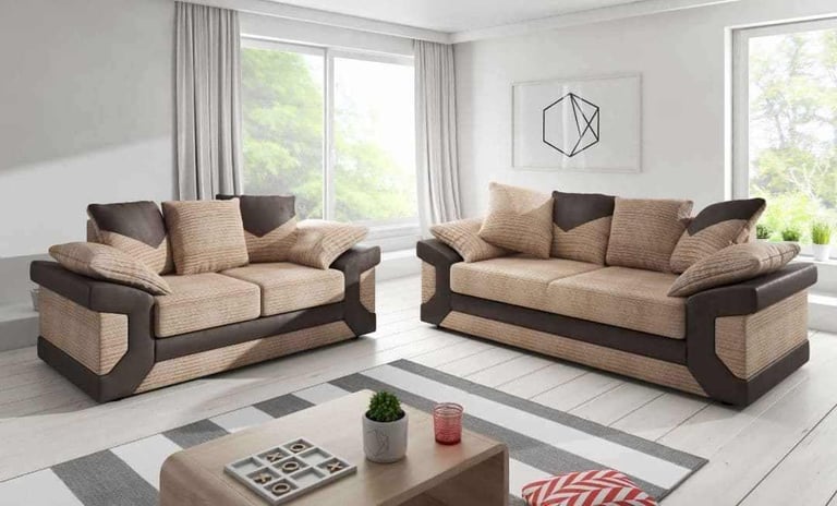 Brand New - Dino Brown Colour Corner Sofa - Right/Left Side SAME/NEXT DAY DELIVERY