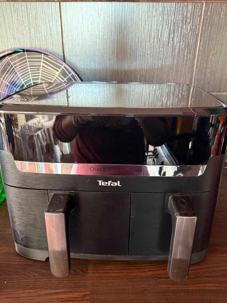 image for Tefal Easy Fry Dual Zone Air Fryer – 8.3L, 2 Drawers – Black