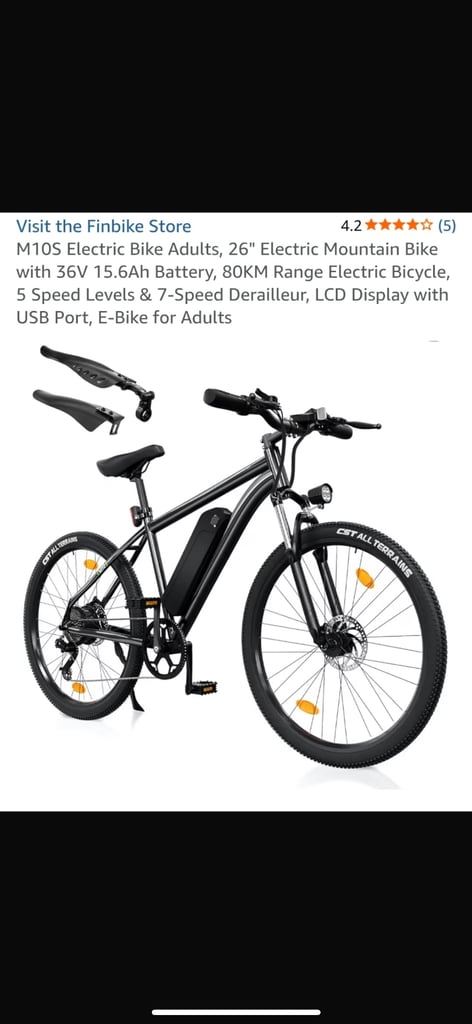 image for Brand New M10S Electric Bike, e-bike, Adults, 26inch; Electric Mountain Bike with 36V 15.6Ah Battery