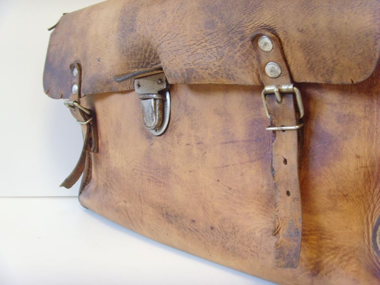 Vintage Engineers Real Leather Tool or Bike Bag