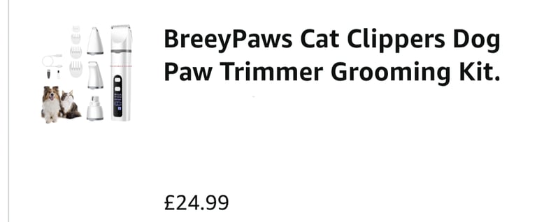 Brand New Pet Paw Trimmer Grooming Kit,4 in 1 Shaver for matted Fur Claw Silent