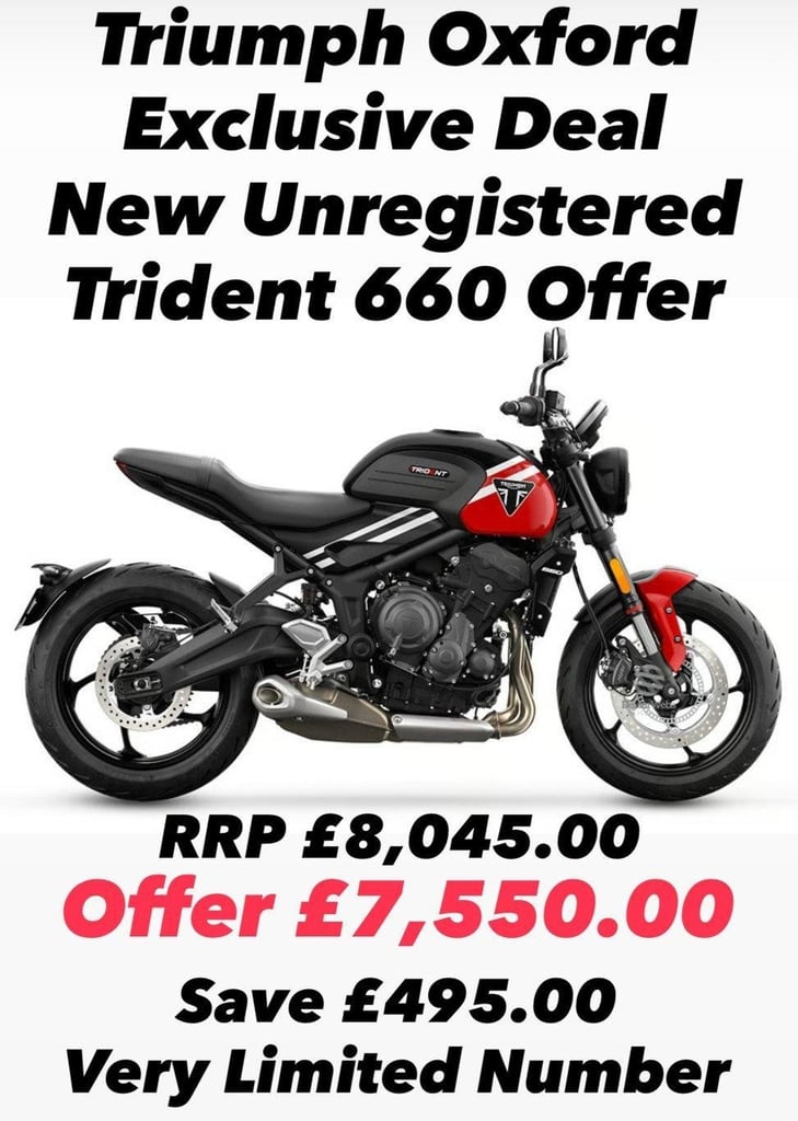 DEAL - New Unregistered Trident 660 Motorbike - Save £495