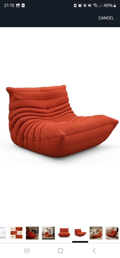 2 Togo Fireside Chair Soft Suede Lounge Chair Lazy Leisure Sofa Bean Bag Couch
