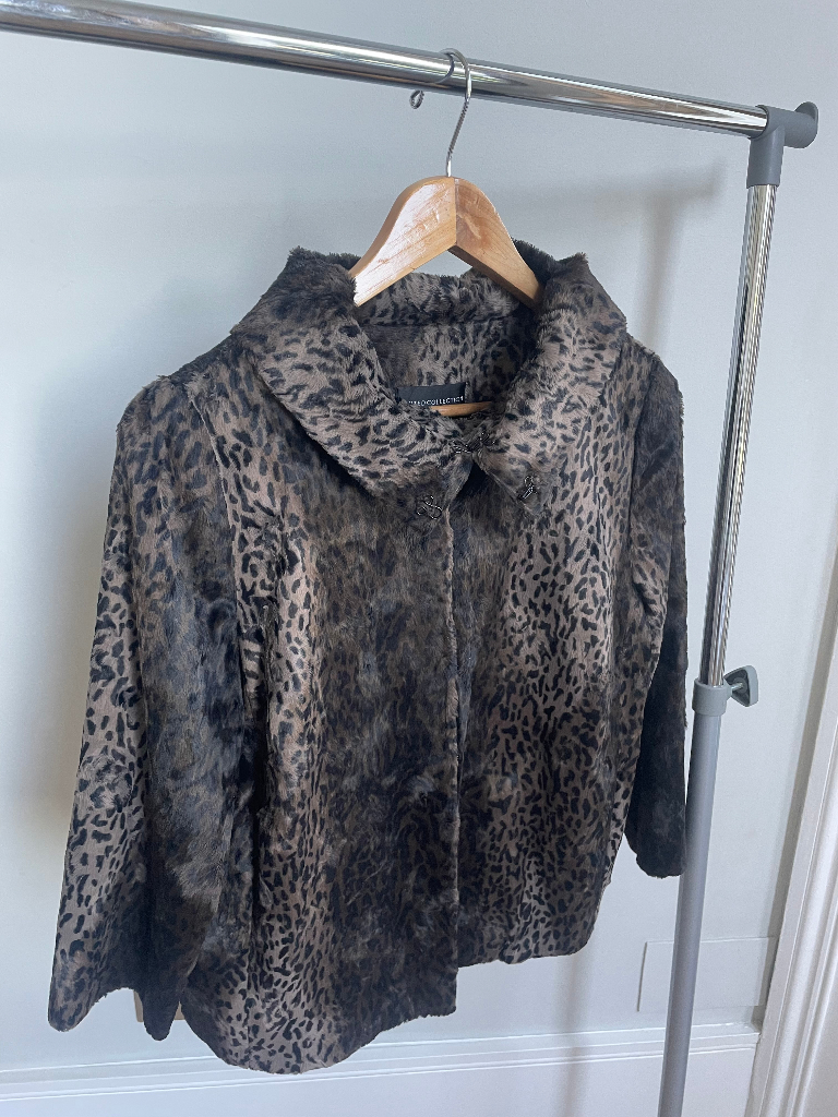Animal print three quarter sleeve jacket - Limited Collection M&S/ vintage/as new used once 