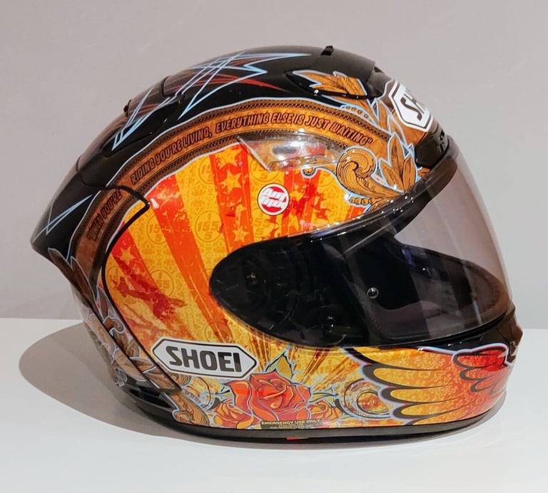 RARE #SHOEI X-SPIRIT 2 MOTORCYCLE HELMET - BEN BOSTRUM 'B-BOZ' - LARGE £300 #shoei #agv #hjc