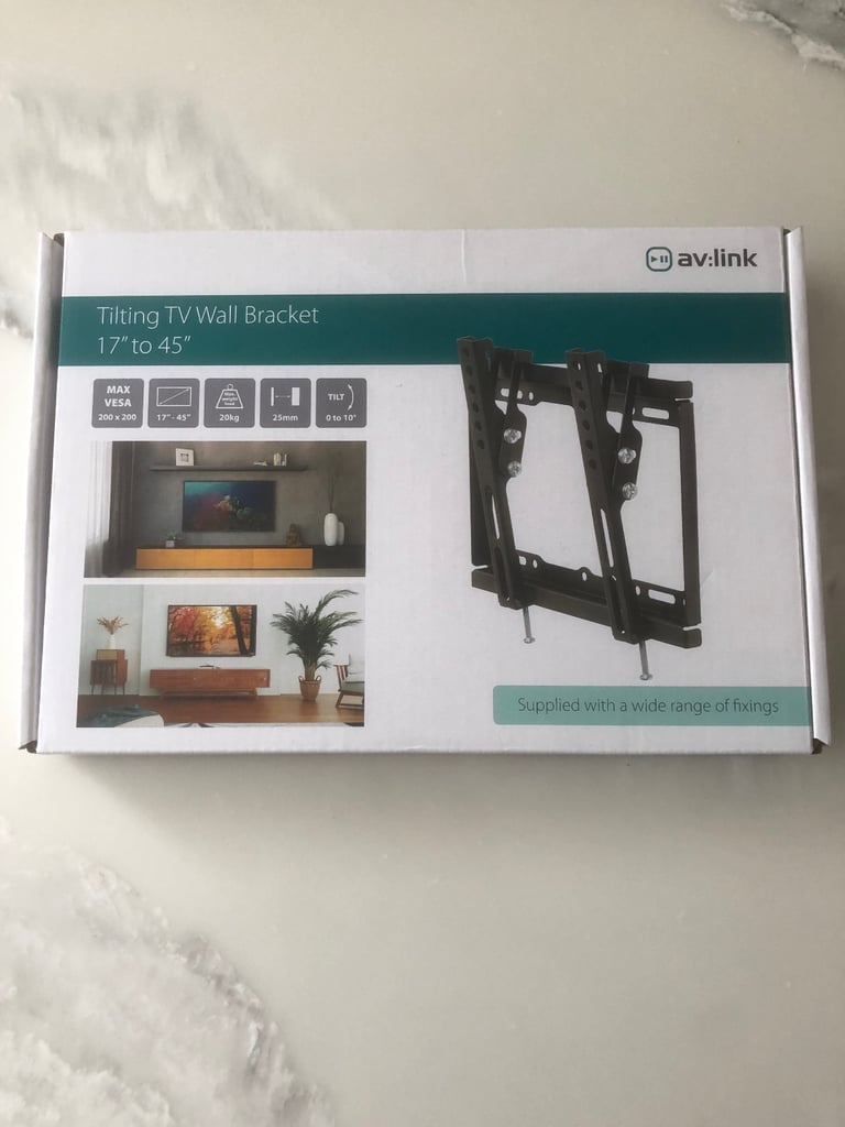 Universal Tilt Tv wall mount bracket fits 17 to 45 inch