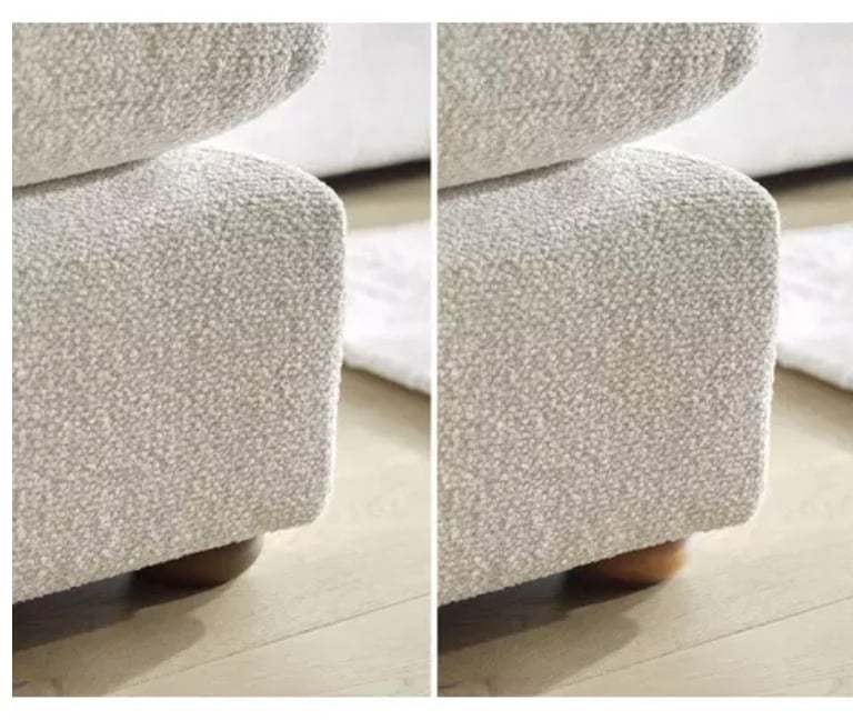 DFS Ada Chenille Left Hand Facing Large Chaise Sofa & Cuddler Sofa