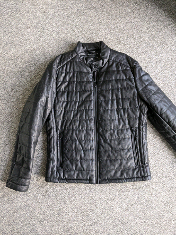 Zara mock leather jacket