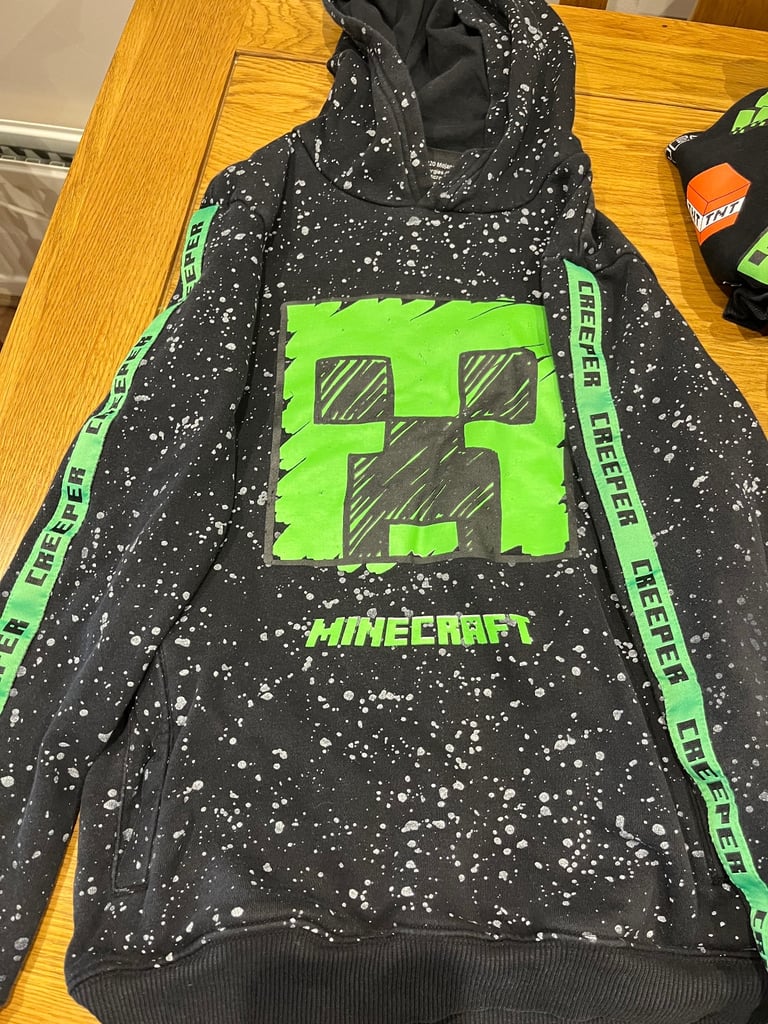 2 Minecraft jumper and hoodie aged 12-13 