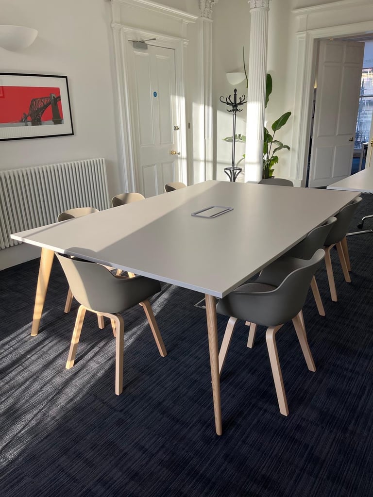 Board room table and chairs