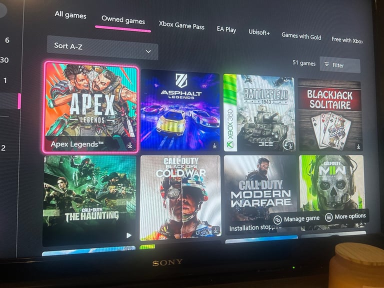 Xbox 1, 51 built in games 