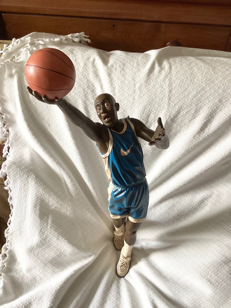 image for Baseball player Jun Asilo 98 approx 30 inches tall. £10 Can be hung from the ceiling. 