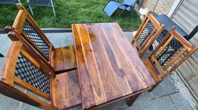 Solid wood table and chairs 