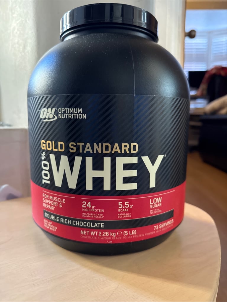 image for Unopened Optimum Nutrition Double rich chocolate protein powder 73 servings 