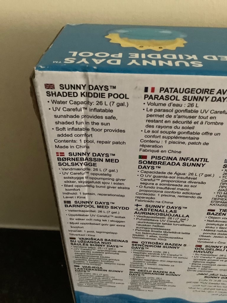 Child’s paddling pool