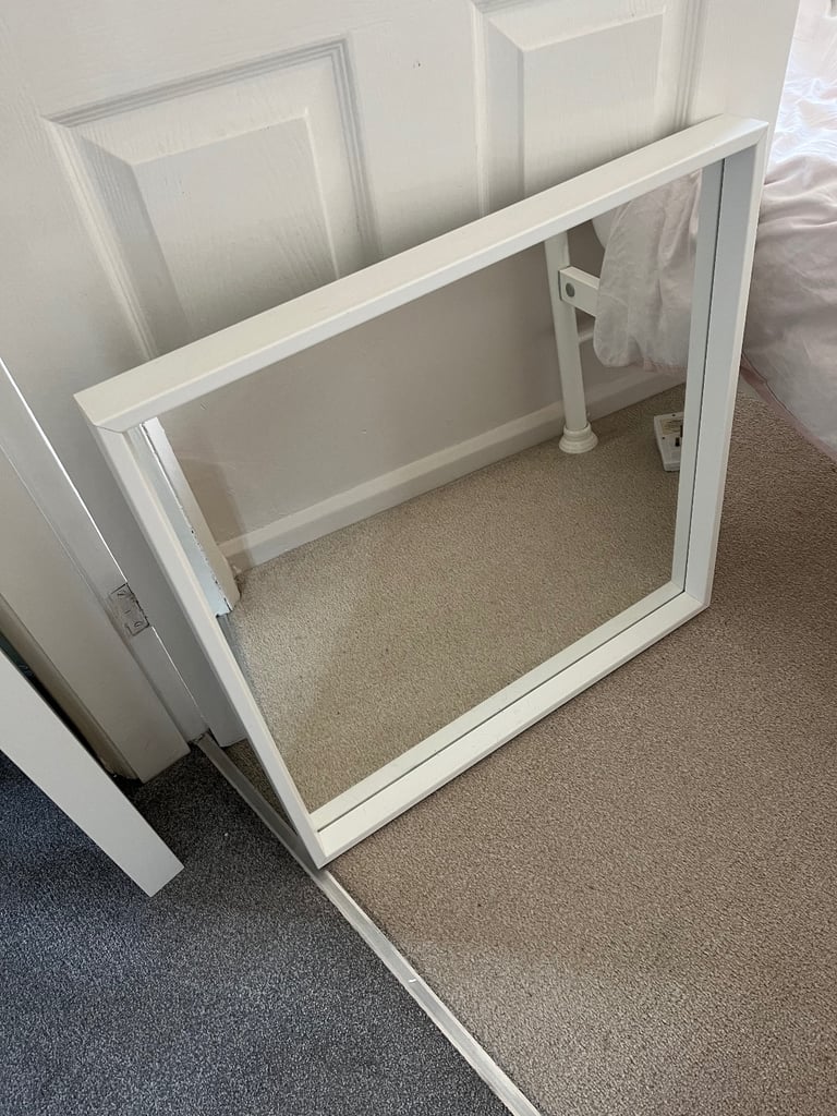 IKEA square white mirror