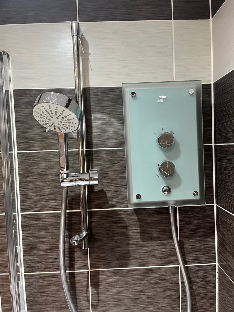 image for Mira Azora 9.8kW Thermostatic Electric Shower Frosted Glass