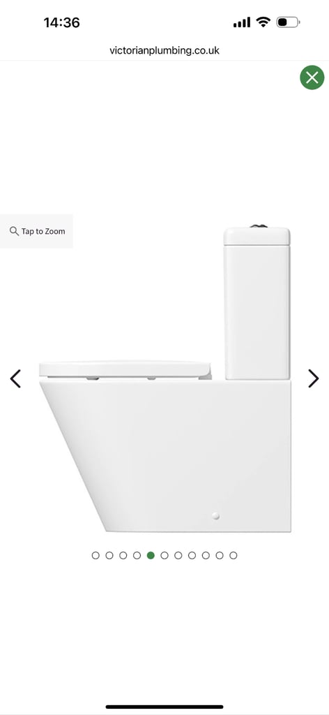 Mode Tate Rimless Close Coupled Toilet with Soft Close Seat