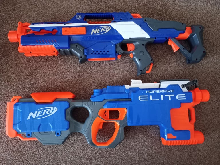 NERF gun bundle. Rhinofire Rare* barely used all new batteries!
