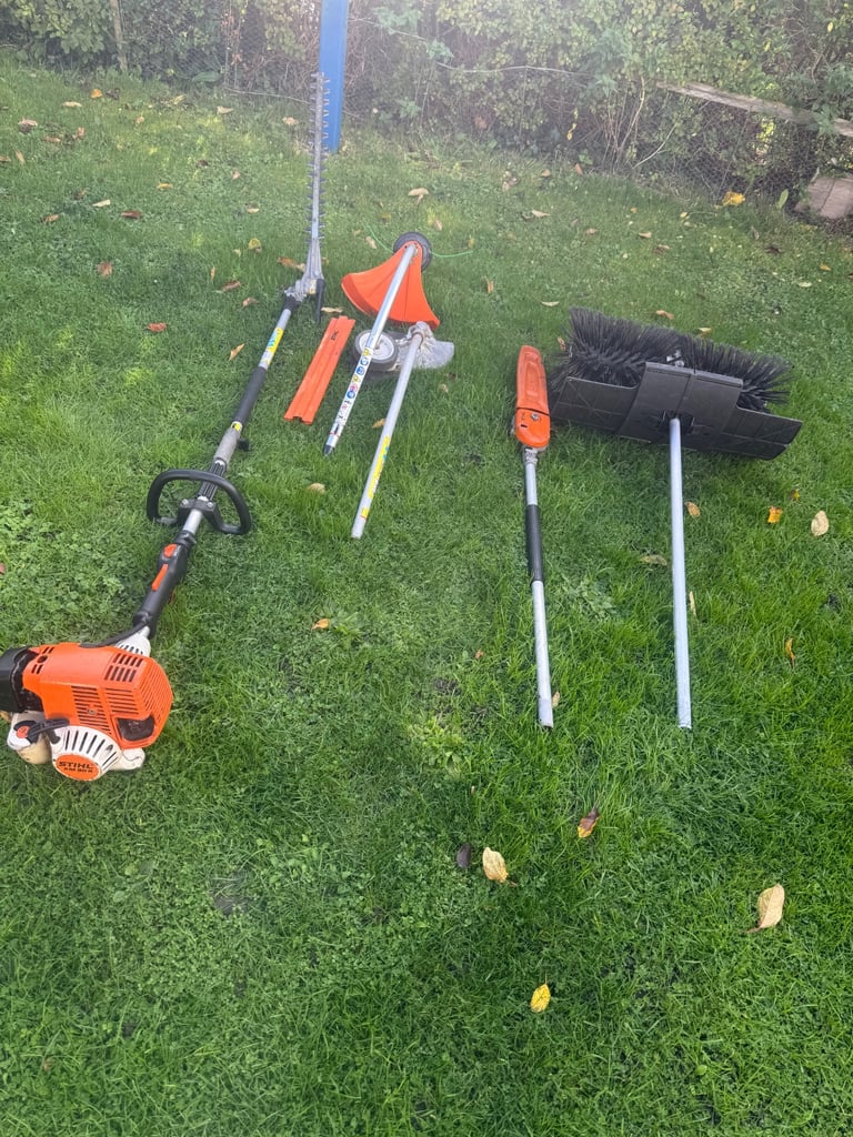 image for Stihl km90r petrol combi unit with various attachments 