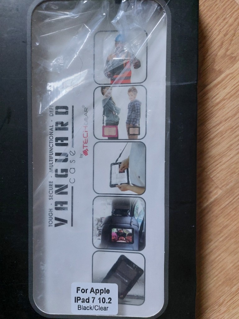 Apple iPad 7 Vanguard cover 10.2 inch Black/Clear