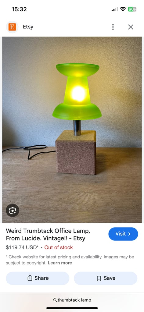 image for Pushpin/thumb tack lamp by Visual Gram 