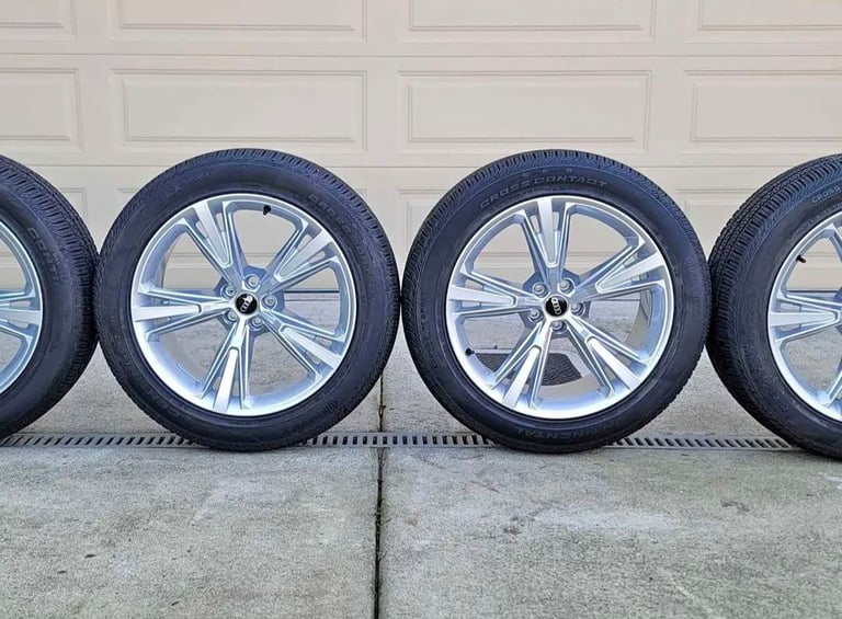 4 OEM Audi wheels and tires