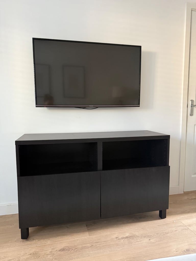 image for IKEA black TV unit