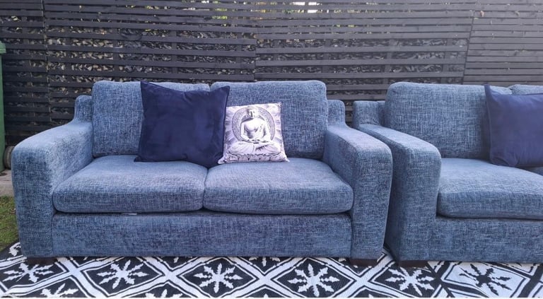 Sofology Blue Sofas..3+3..Delivery🚚 Available 