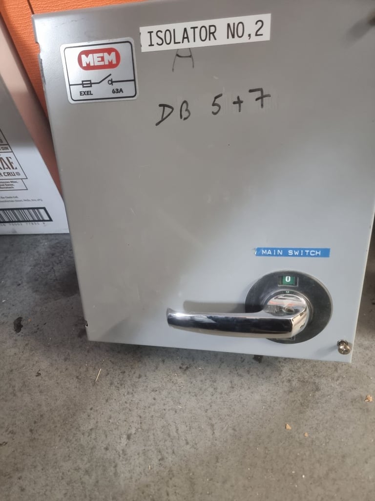 63A Metal isolator switch. 