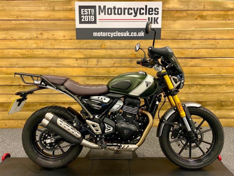 PRISTINE 2024 TRIUMPH SCRAMBLER 400X, ONLY 2187 MILES, FSH, HEATED GRIPS+++