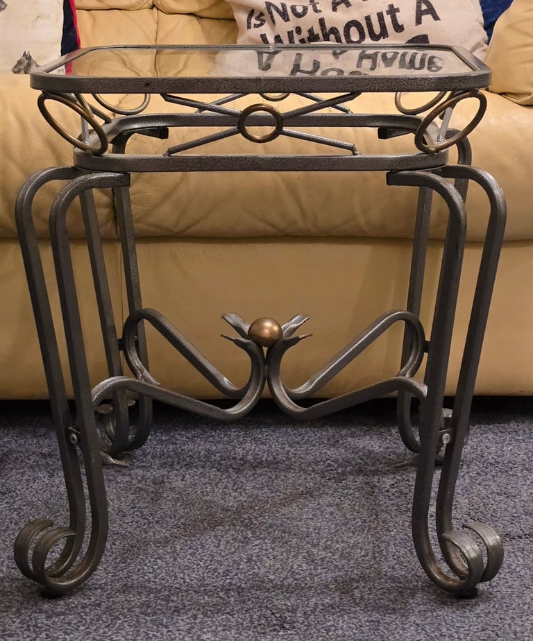 image for Glass topped side table