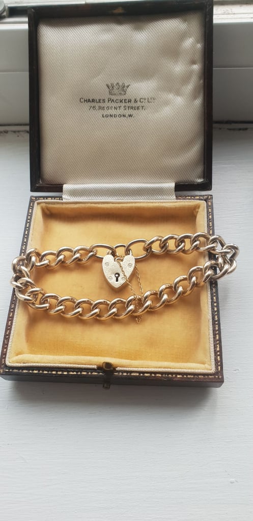 image for English silver curb bracelet 