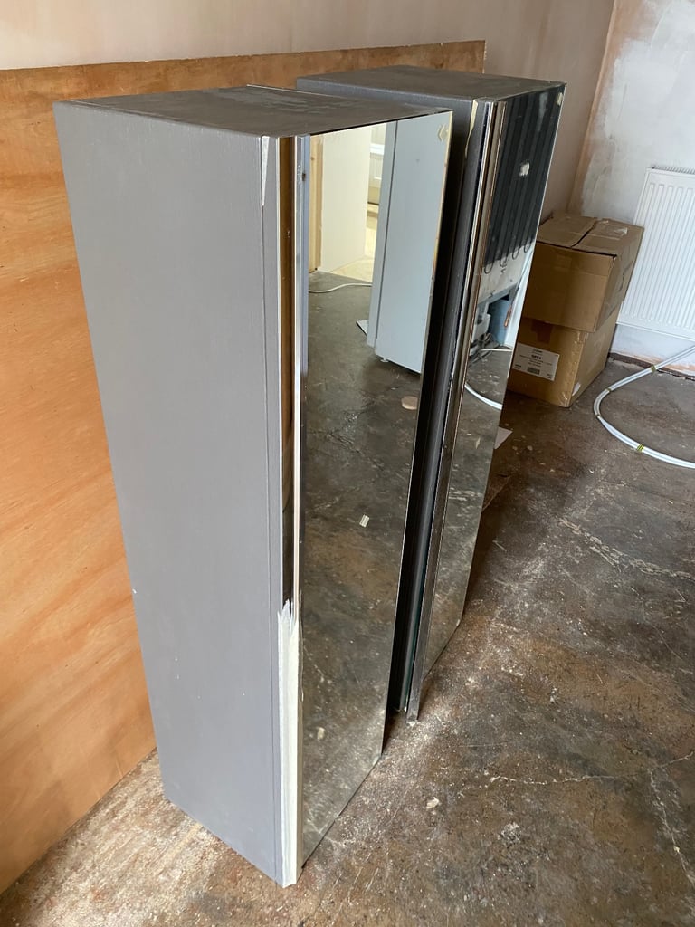 image for 2 MATCHING ROPER RHODES MIRRORED 1200 PURSIT COLUMN WALL UNITS