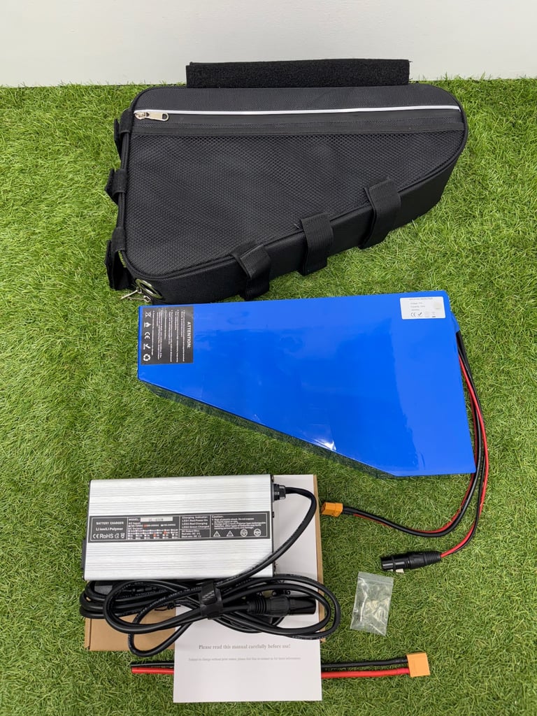 image for 72v 23ah Triangle Li-ion Ebike Battery Electric Bike with 4a charger Soft Case