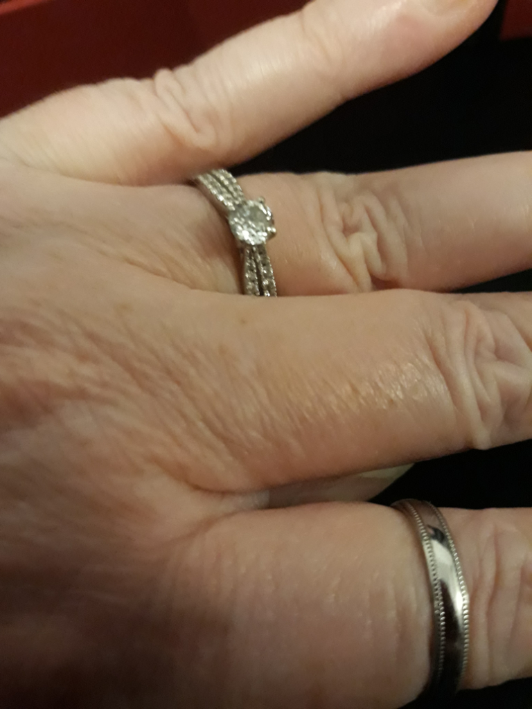 diamond ring platinum 75.