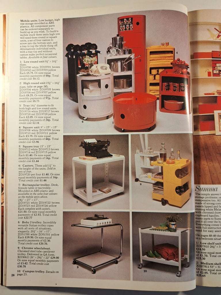 RARE HABITAT 1973 PAPER CATALOGUE. VINTAGE RETRO DESIGN. CONRAN FURNITURE AND HOUSEHOLD GOODS