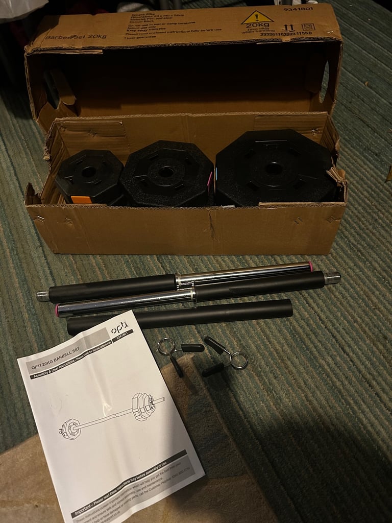 Barbell set OPTI as new with box