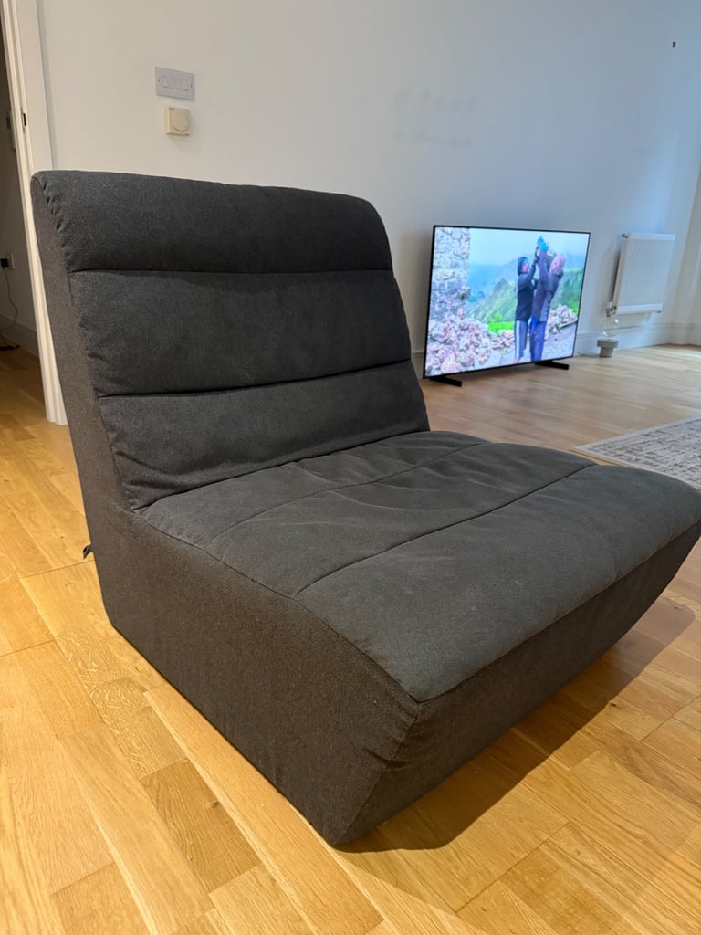 Dwell** dark grey fabric sofa chair super comfy ** mint condition